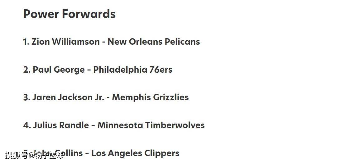 杰伦格林第一!美媒公布各位置最被高估球员TOP5:湖人队两人入选